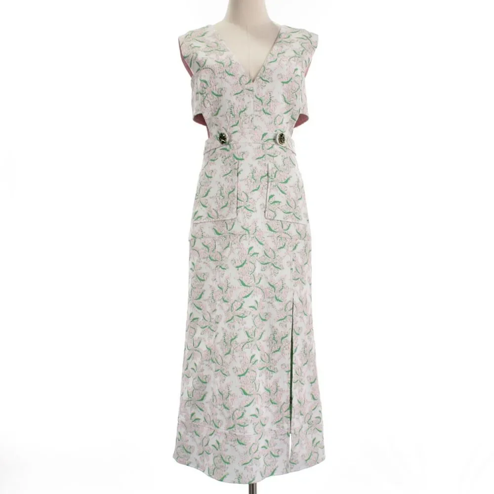 Alexis | Dresses | Alexis Nwt Portofino Floral Midi Dress Size Medium In  Peony Whitepinkgreen | Poshmark